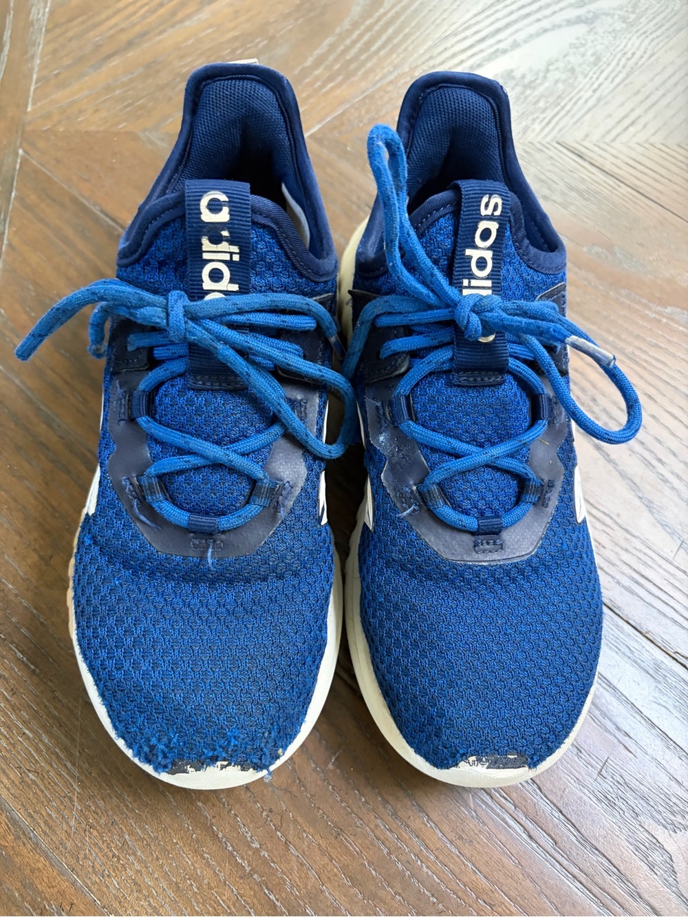 Adidas Blue Athletic Running Sneakers Kids Size 3